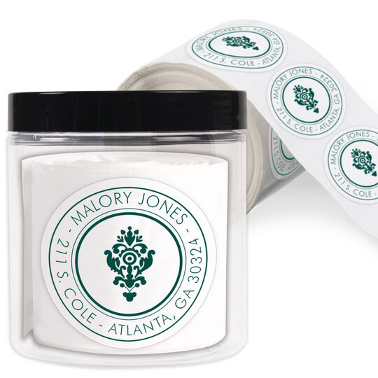 Filigree Round Address Labels